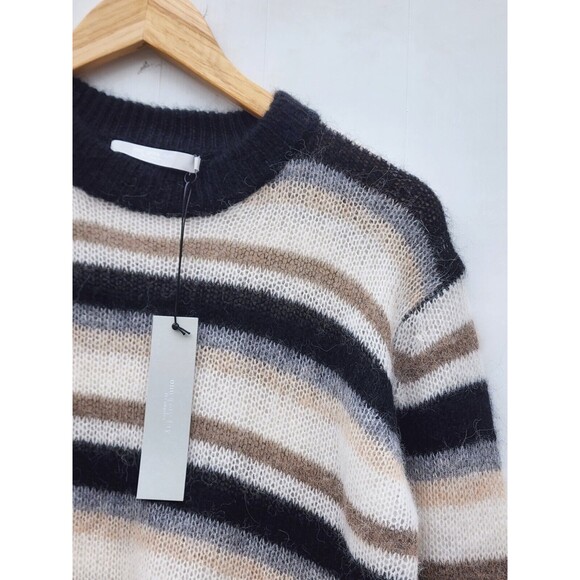 One Grey Day Women Brown Black Beige Wool Alpaca Blend Long Sleeve Sweater Sz S - Picture 3 of 7